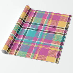 Farbenfrohes Musterdesign Geometrisch Vintage Geschenkpapier