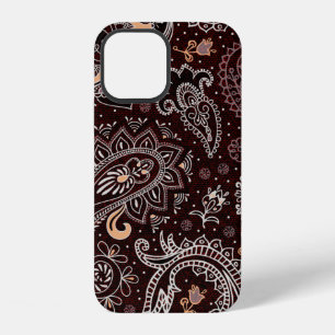Farbenfrohes nahtloses Muster im Paisley-Stil. Vin iPhone 12 Hülle