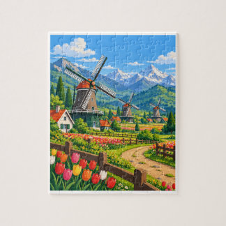 Farbenfrohes Natur-Landschaftspuzzle Puzzle