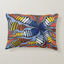 Farbenfrohes Neurographica-Kunst-Lendenkissen - Vi
