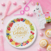 Farbenfrohes Obstparty-Papierteller-Set Pappteller (Party)