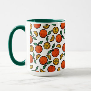 Farbenfrohes Orangenmuster  Tasse