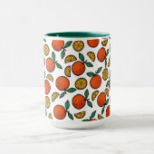 Farbenfrohes Orangenmuster  Tasse (Zentrum)
