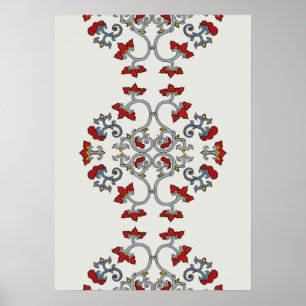 Farbenfrohes Ornamentmuster-Poster Poster