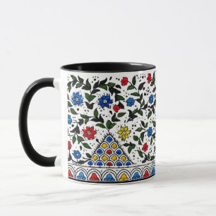 Farbenfrohes osmanisches florales Muster Wrap-Arou Tasse
