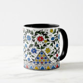 Farbenfrohes osmanisches florales Muster Wrap-Arou Tasse (VorderseiteRechts)