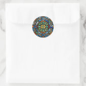 Farbenfrohes osmanisches Muster Runder Aufkleber (Tasche)