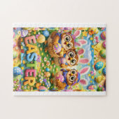 Farbenfrohes Osterfeier-Puzzle Puzzle (Horizontal)