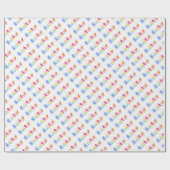 Farbenfrohes „Ostern“-Schriftzug-Geschenkpapier Geschenkpapier (Flach)