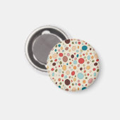 Farbenfrohes Oval-icious Muster Magnet (Vorderseite/Rückseite)