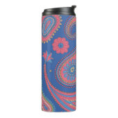 Farbenfrohes Paisley-Boho-Muster-Mug-Design Thermosbecher (Nach links gedreht)