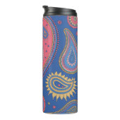 Farbenfrohes Paisley-Boho-Muster-Mug-Design Thermosbecher (Nach rechts gedreht)