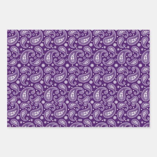 Farbenfrohes Paisley-Design Geschenkpapier Set (Vorderseite)