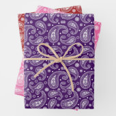 Farbenfrohes Paisley-Design Geschenkpapier Set (Beispiel)