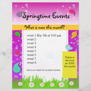 Farbenfrohes Paisley-Frühlings-Event-Flyer Flyer
