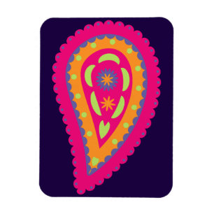 Farbenfrohes Paisley Magnet