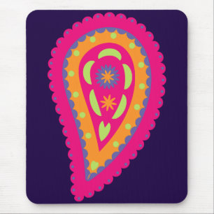 Farbenfrohes Paisley Mousepad