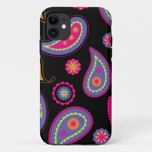 Farbenfrohes Paisley-Muster Case-Mate iPhone Hülle (Rückseite)