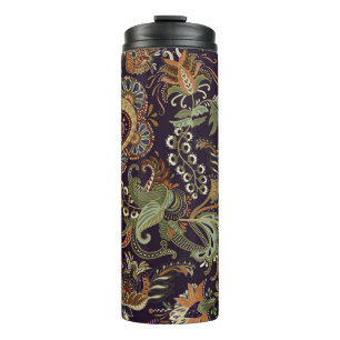 Farbenfrohes Paisley-Muster. Ethnisches Vintage-Wa Thermosbecher