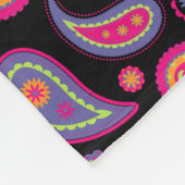 Farbenfrohes Paisley-Muster Fleecedecke (Ecke)