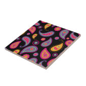 Farbenfrohes Paisley-Muster Fliese (Seite)