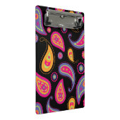 Farbenfrohes Paisley-Muster Mini Klemmbrett (Schrägansicht)