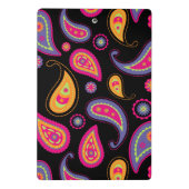 Farbenfrohes Paisley-Muster Mini Klemmbrett (Rückseite)