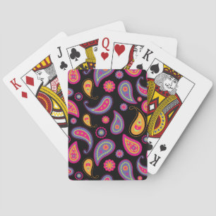 Farbenfrohes Paisley-Muster Spielkarten