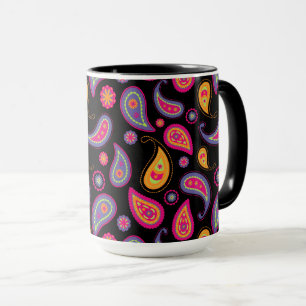 Farbenfrohes Paisley-Muster Tasse