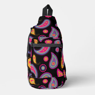 Farbenfrohes Paisley-Nahtlosmuster Crossbody Bag