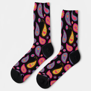 Farbenfrohes Paisley-Nahtlosmuster Socken