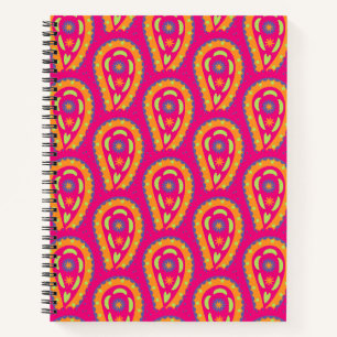 Farbenfrohes Paisley Notizblock