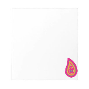 Farbenfrohes Paisley Notizblock