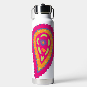 Farbenfrohes Paisley Trinkflasche