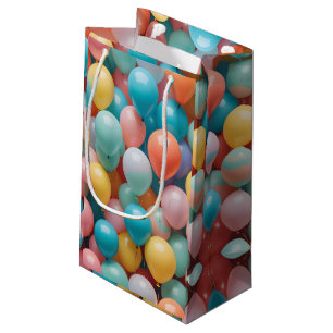 Farbenfrohes Partyballons Muster Kleine Geschenktüte