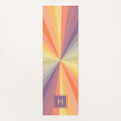 Farbenfrohes Pastell-Regenbogen-Monogramm Yogamatte (Vorderseite)