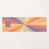 Farbenfrohes Pastell-Regenbogen-Monogramm Yogamatte (Vorderseite (Horizontal))
