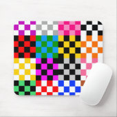 Farbenfrohes Patchwork Karomuster Design  Mousepad (Mit Mouse)