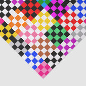 Farbenfrohes Patchwork Karomuster Design Seidenpapier (Ausschnitt)
