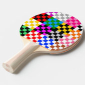 Farbenfrohes Patchwork Karomuster Design Tischtennis Schläger (Vorderseite)