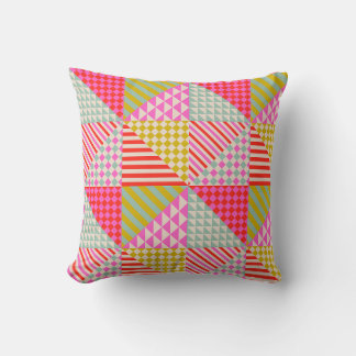 Farbenfrohes Patchwork-Kissen | Einzugsgeschenk Kissen