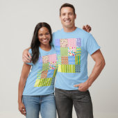 Farbenfrohes Patchwork-Muster-Grafik-T-Shirt T-Shirt (Unisex)