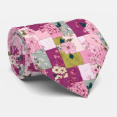 Farbenfrohes Patchwork-Muster individuell anpassba Krawatte (Gerollt)