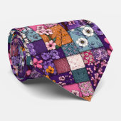 Farbenfrohes Patchwork-Muster individuell anpassba Krawatte (Gerollt)