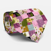 Farbenfrohes Patchwork-Muster individuell anpassba Krawatte (Gerollt)