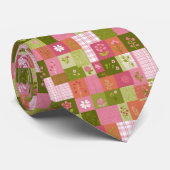 Farbenfrohes Patchwork-Muster individuell anpassba Krawatte (Gerollt)