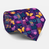 Farbenfrohes Patchwork-Muster individuell anpassba Krawatte (Gerollt)