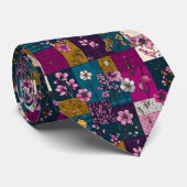 Farbenfrohes Patchwork-Muster Individuelle Krawatt Krawatte (Gerollt)