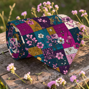 Farbenfrohes Patchwork-Muster Individuelle Krawatt Krawatte