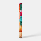 Farbenfrohes Patchwork-Quilt-Muster iPhone 15 Hülle (Linke Seite)